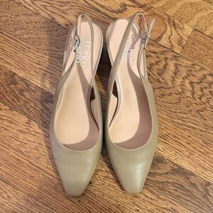 Franco Sarto Women's Beige Slingback Heels